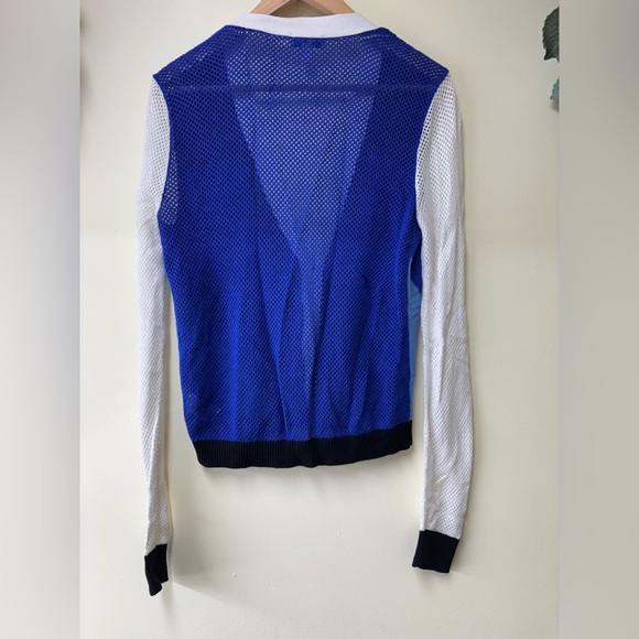 Peter Pilotto Colorblock Cardigan Blue White Black - Small - Picture 10 of 10